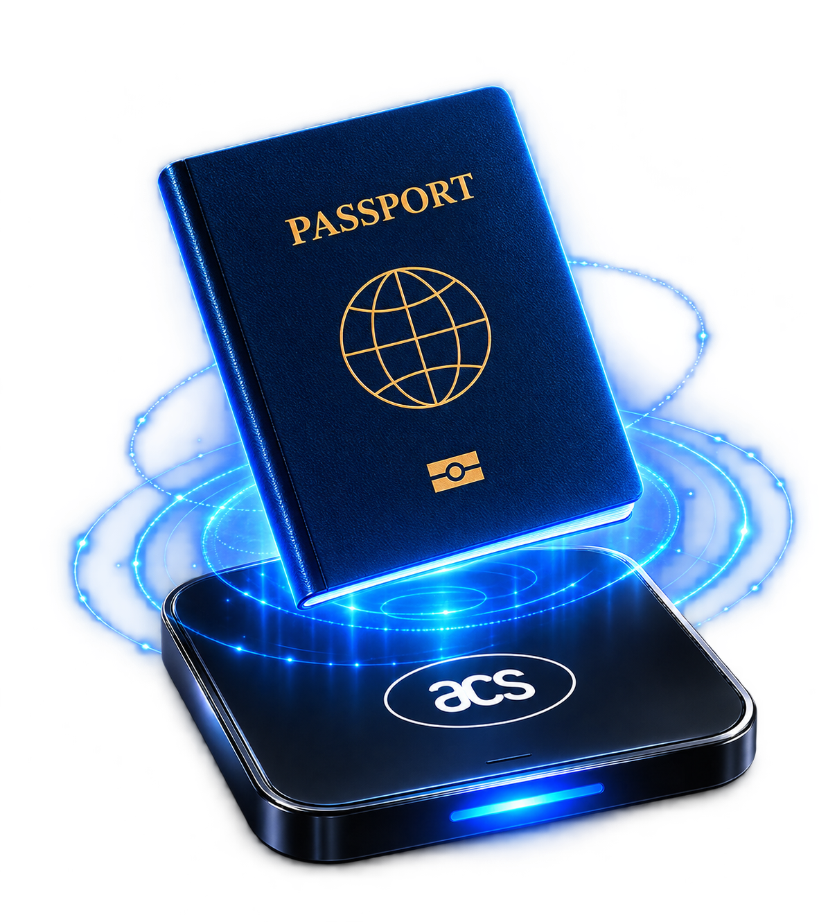 Electronic passport communicating securely with a smart-card reader